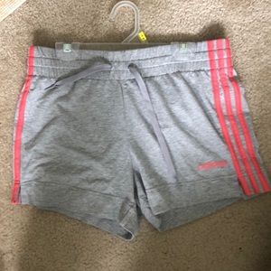 Adidas Gray and pink soft cotton shorts